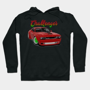 Challenger Drift Red Front Hoodie